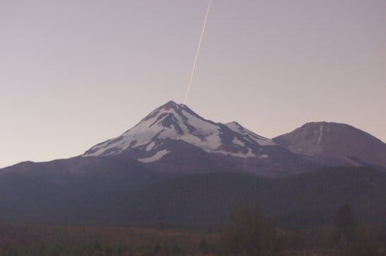 Mt. Shasta from the Amtrak Coast Starlight