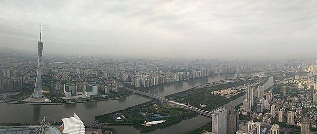 Skyline of Guangzhou from the IFC Tower 94th Floor