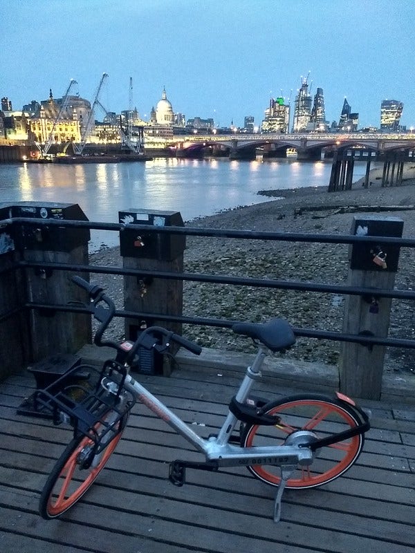 Riding Bike-Share Along the Thames in London
