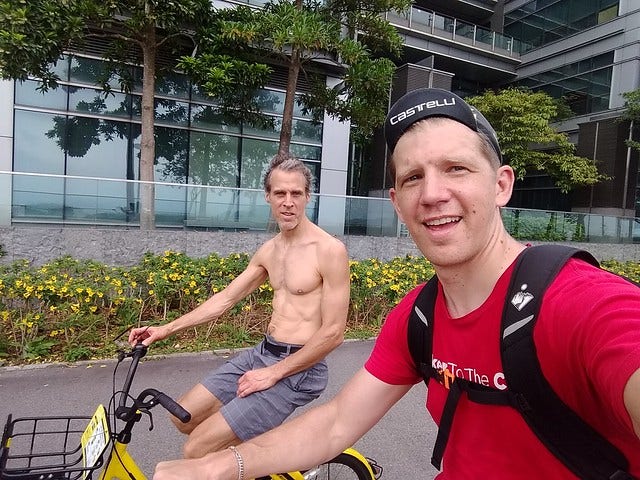 On a Pair of Ofo Bikes in Hong Kong