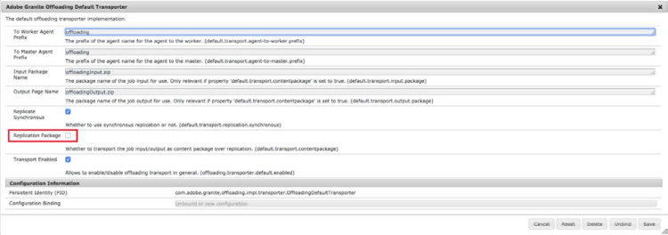 Disable the property Replication Package (default.transport.contentpackage) and repleat the same step on the worker.