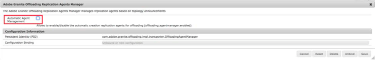 Disable automatic agent management